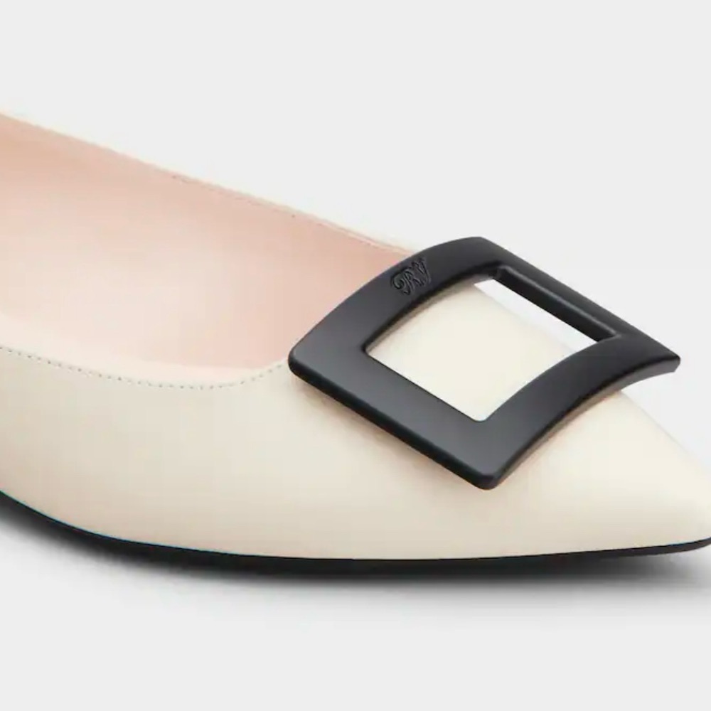 Roger Vivier Gommettine Ballerinas in leather (off-white), size 7, NEW - Picture 6 of 10